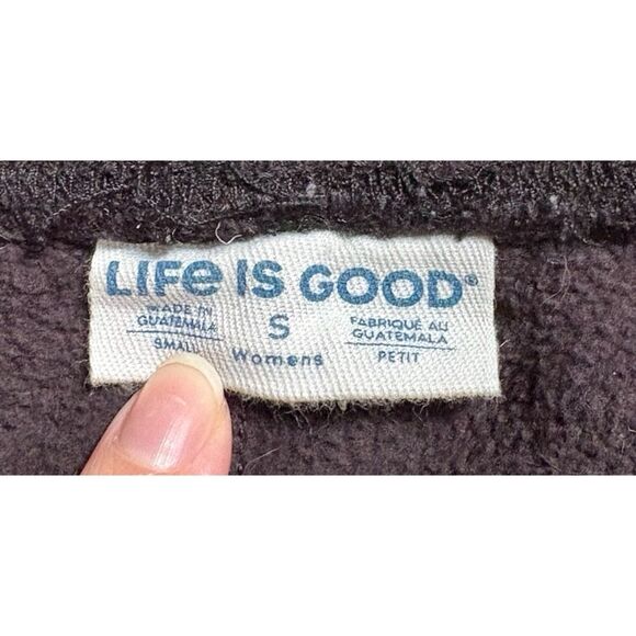 Life is good black fleece lined sweat-shorts - Picture 4 of 4